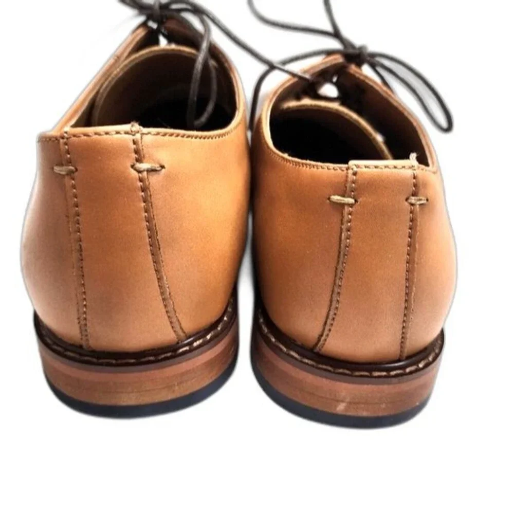 J75 by Jump Pablano Light Brown Leather‎ Lace Up Oxfords Size 11